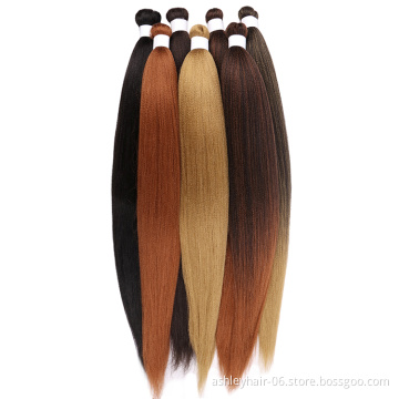 100% Kanekalon 52 inch pre stretch braids pre stretched for braiding hair prestretched braiding hair bundle pack attachments